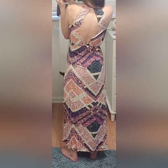 Multicolor floral patchwork maxi dress, size 4, H&M - Picture 2 of 7